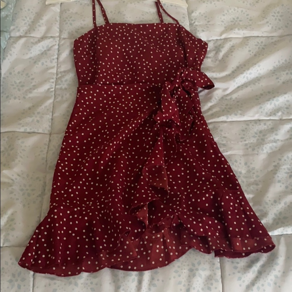 Princess Polly Red polka dot dress